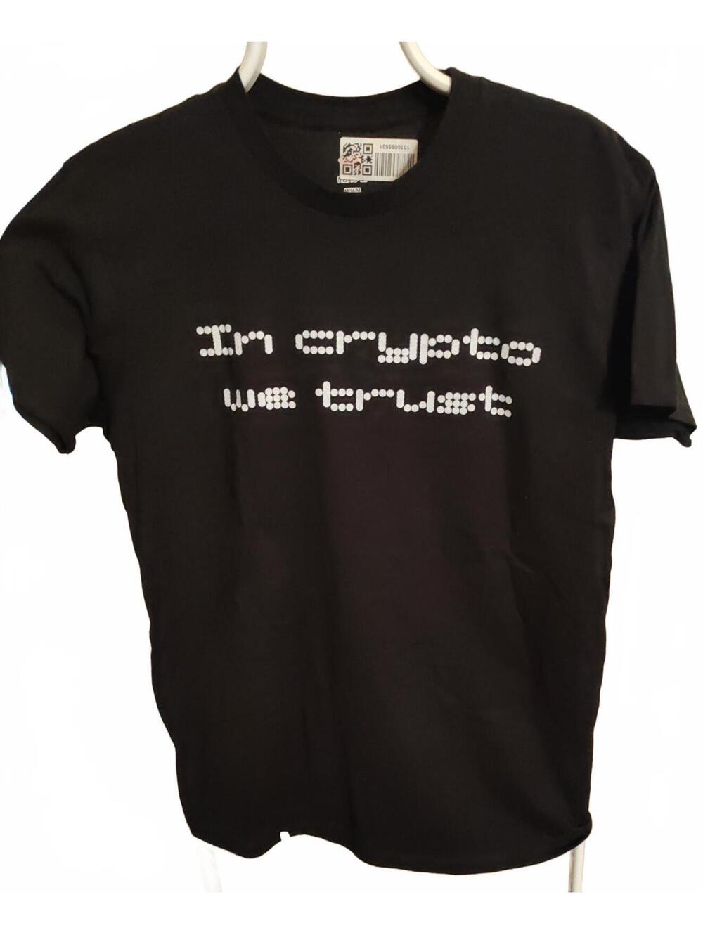NWT - Bitcoin T-Shirt - in crypto we trust - black - Mens M